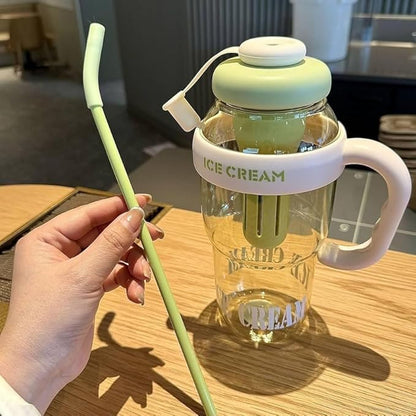 Ice Cream Bottle | Glass Bottle | Reusable | Milkshakes | Smoothies