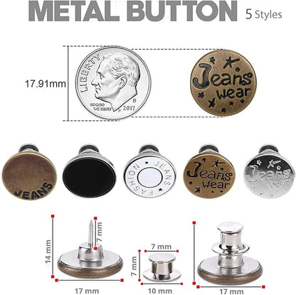 Detachable Jeans Button