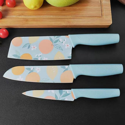 Kitchen Knife Set | Blue | 3 Pieces | Kitchen