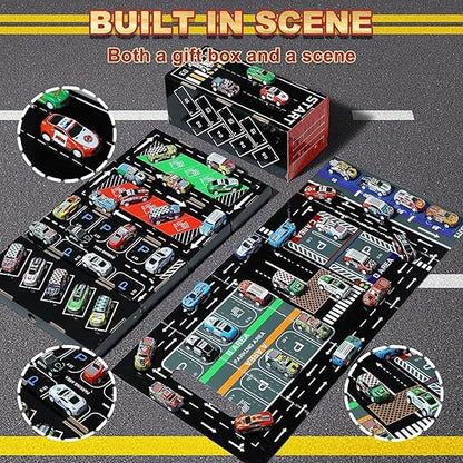 48 Piece Pull Back Car Set